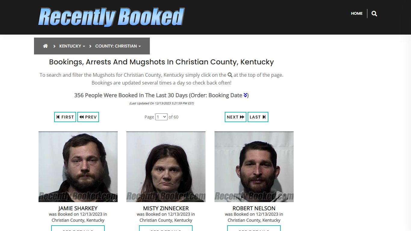 Bookings, Arrests and Mugshots in Christian County, Kentucky